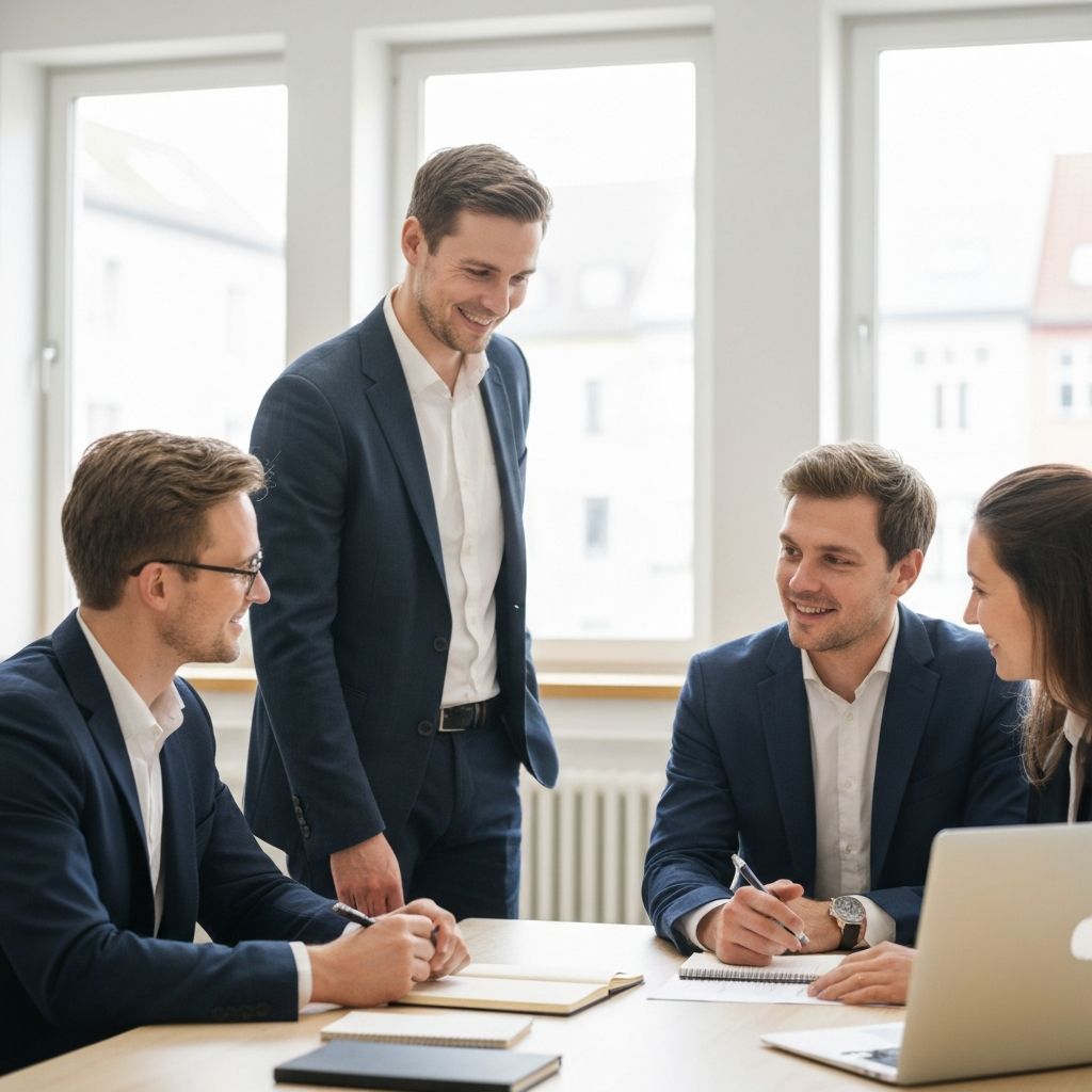 Team in modernem Coworking Space Berlin